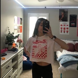 disney pixar toy story pizza planet box crop top